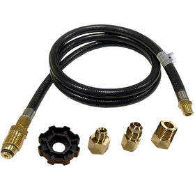 MCAMPAS 5 ft high-pressure propane hose ready for outdoor RV use