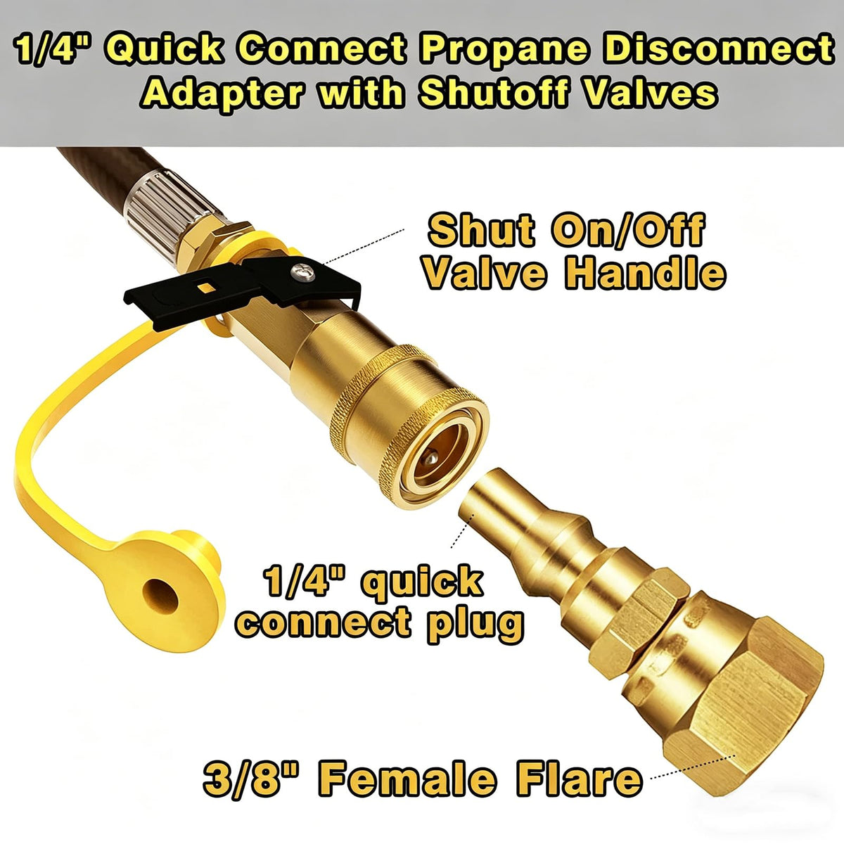 MCAMPAS brass quick connect fittings provide an airtight, leak-resistant seal.