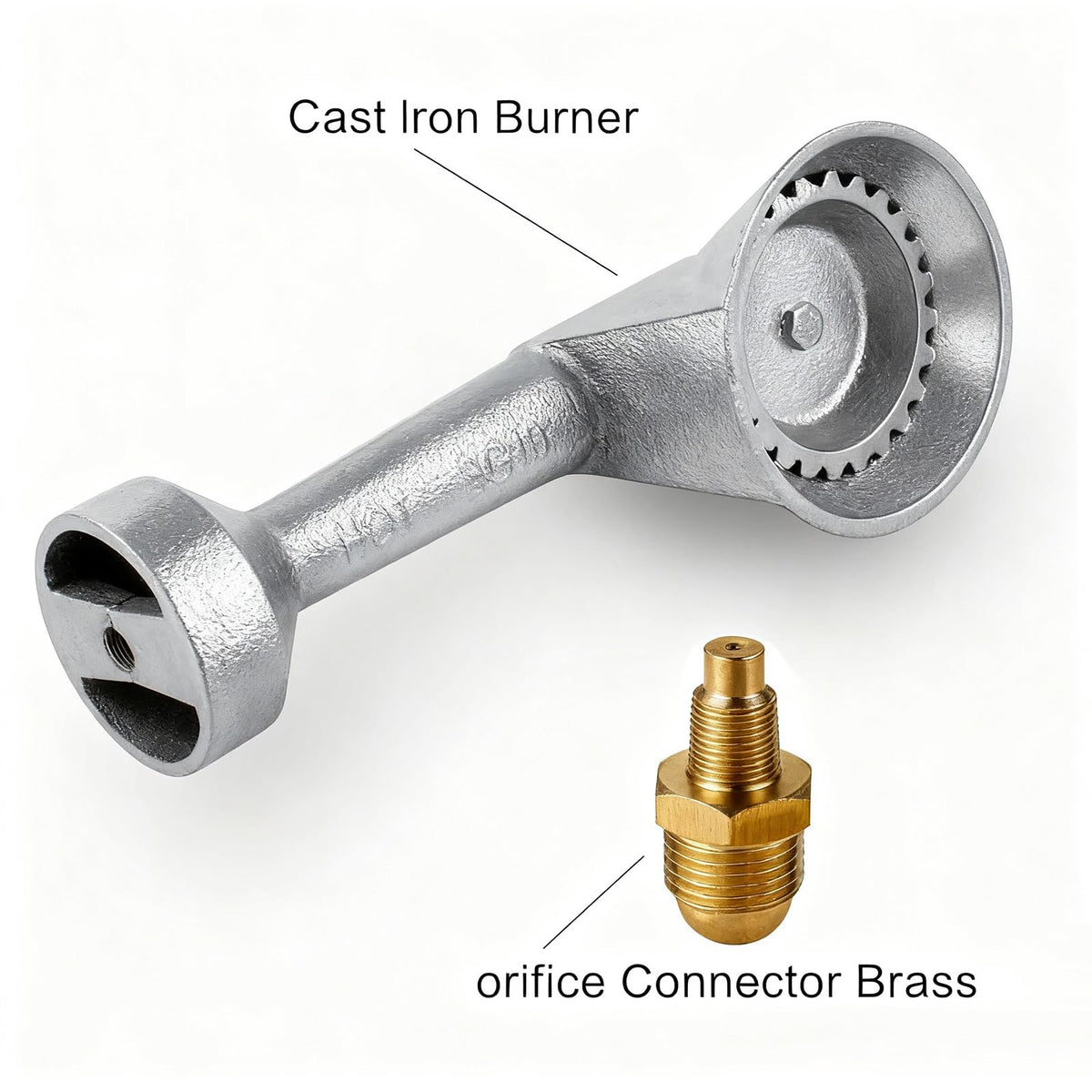MCAMPAS cast iron burner head designed for durability and consistent flames