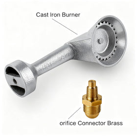 MCAMPAS cast iron burner head designed for durability and consistent flames