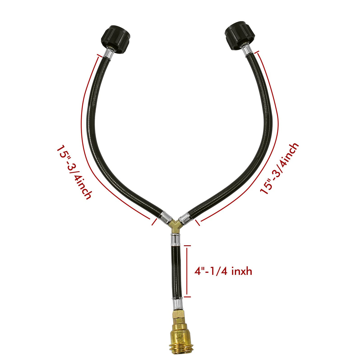 MCAMPAS close-up of dual-tank connection showing brass components and durability