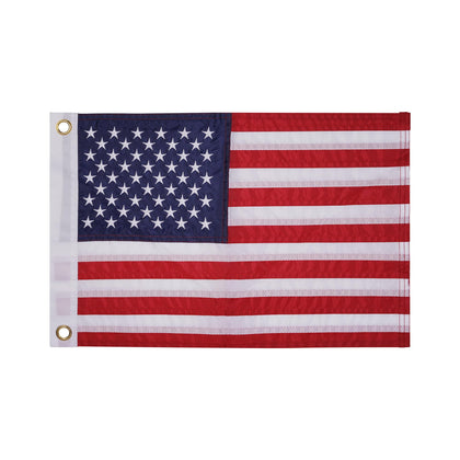 MCFULL American flag boat with embroidered stars for durable outdoor display