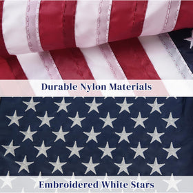 MCFULL patriotic yard flag on a stand-ready design enhances porch or entryway.