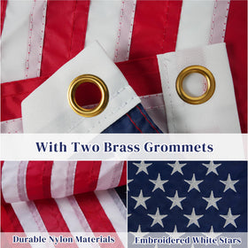 MCFULL flag featuring two brass grommets for quick mounting