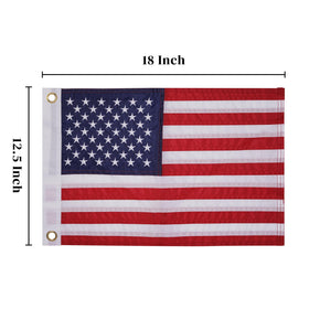 MCFULL flag shows vibrant red, white, and blue stitching from any angle