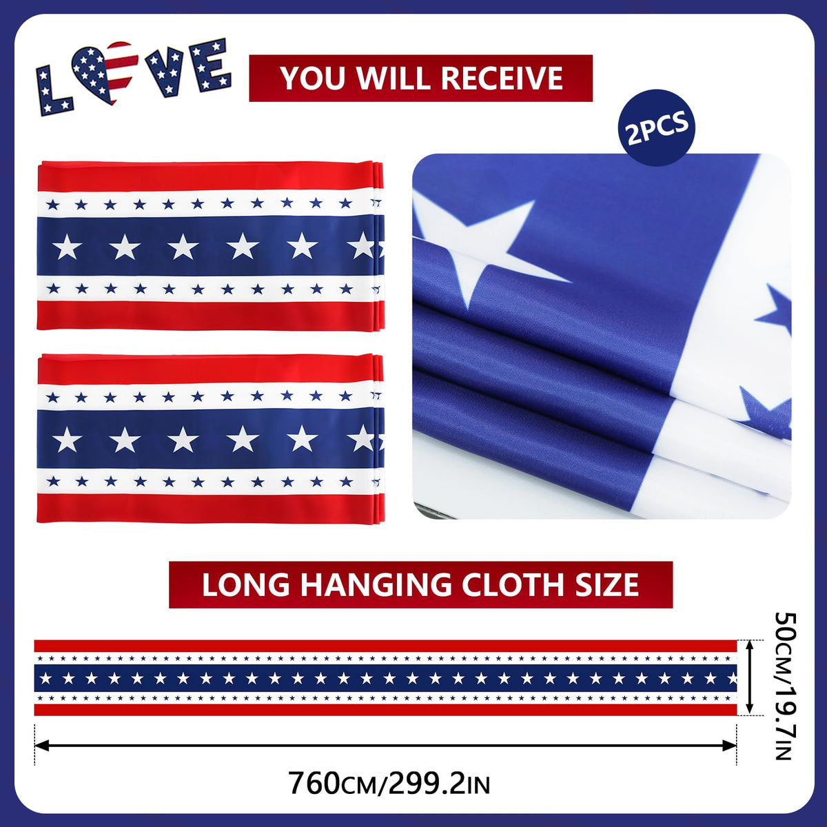 MCJC durable fabric bunting resists fading for year-round celebrations.