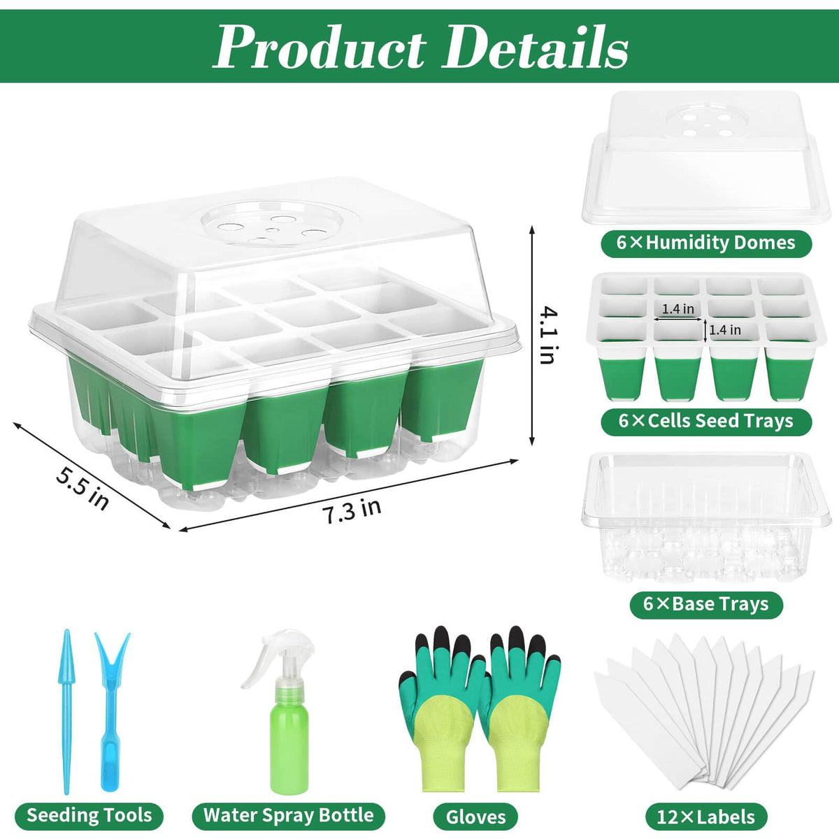 Mckanti seed starter tray flexible silicone cells for gentle transplanting.
