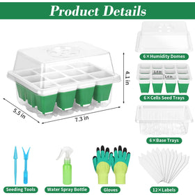 Mckanti seed starter tray flexible silicone cells for gentle transplanting.