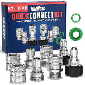 McKillans M22-15mm quick connect kit overview for rust-free stainless connections