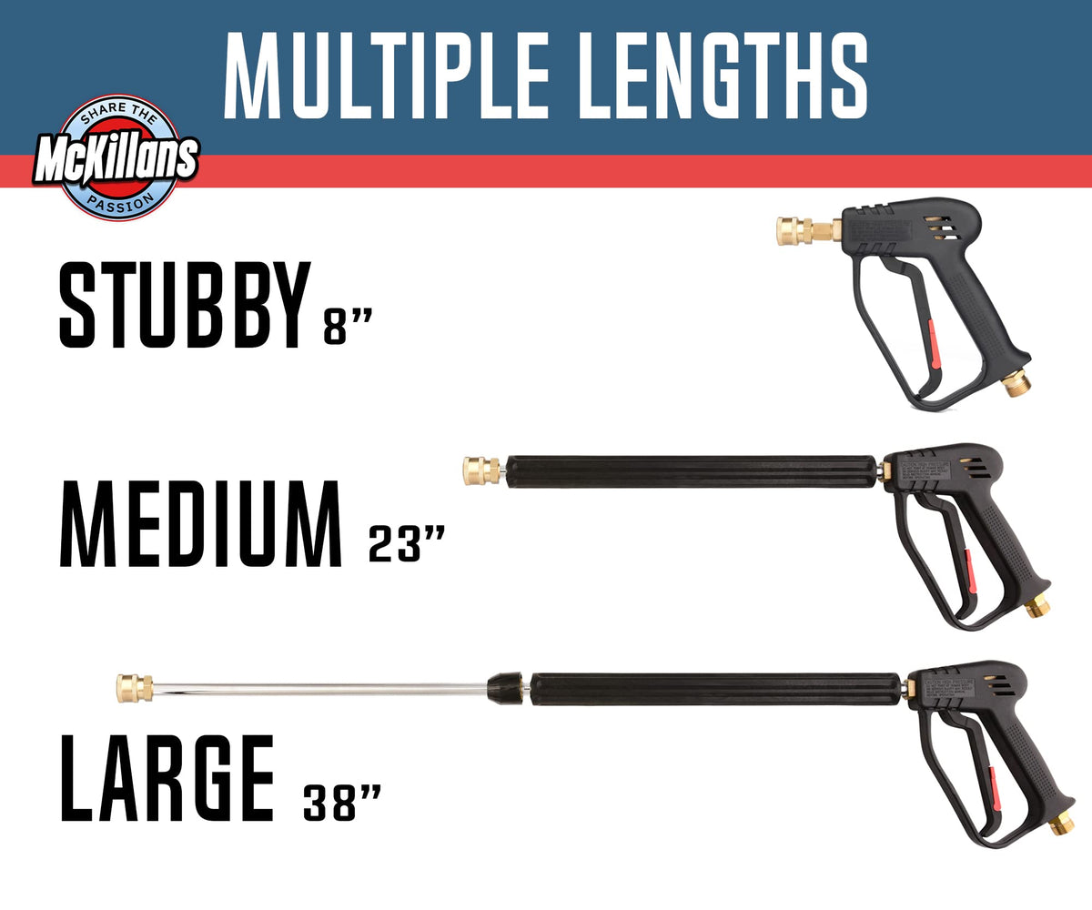 8-inch extension wand for McKillans gun facilitates tight-angle cleaning
