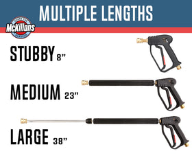 8-inch extension wand for McKillans gun facilitates tight-angle cleaning