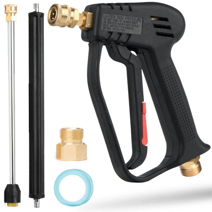 McKillans pressure washer gun with M22 inlet demonstrates durable construction