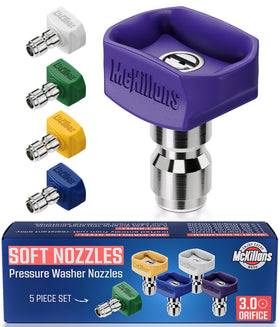 McKillans Soft Nozzles 15° angle for precise, safe car washing with reduced risk of scratches.