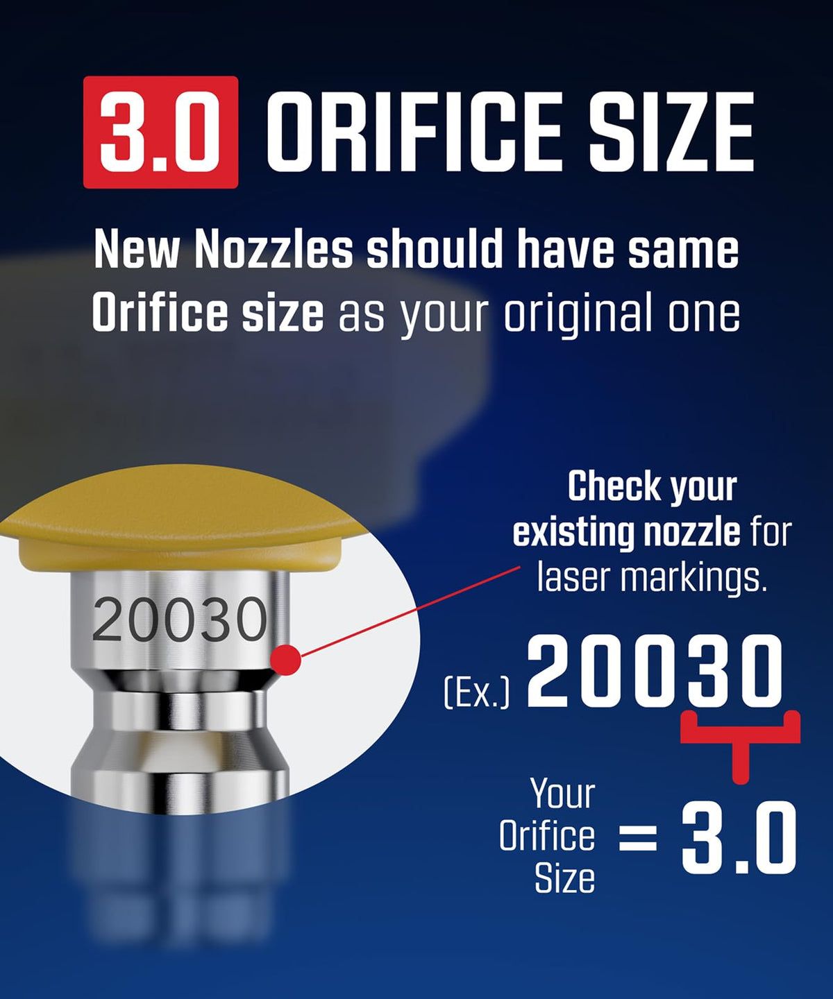 McKillans Soft Nozzles 25° angle for thorough rinsing on panels and wheels.