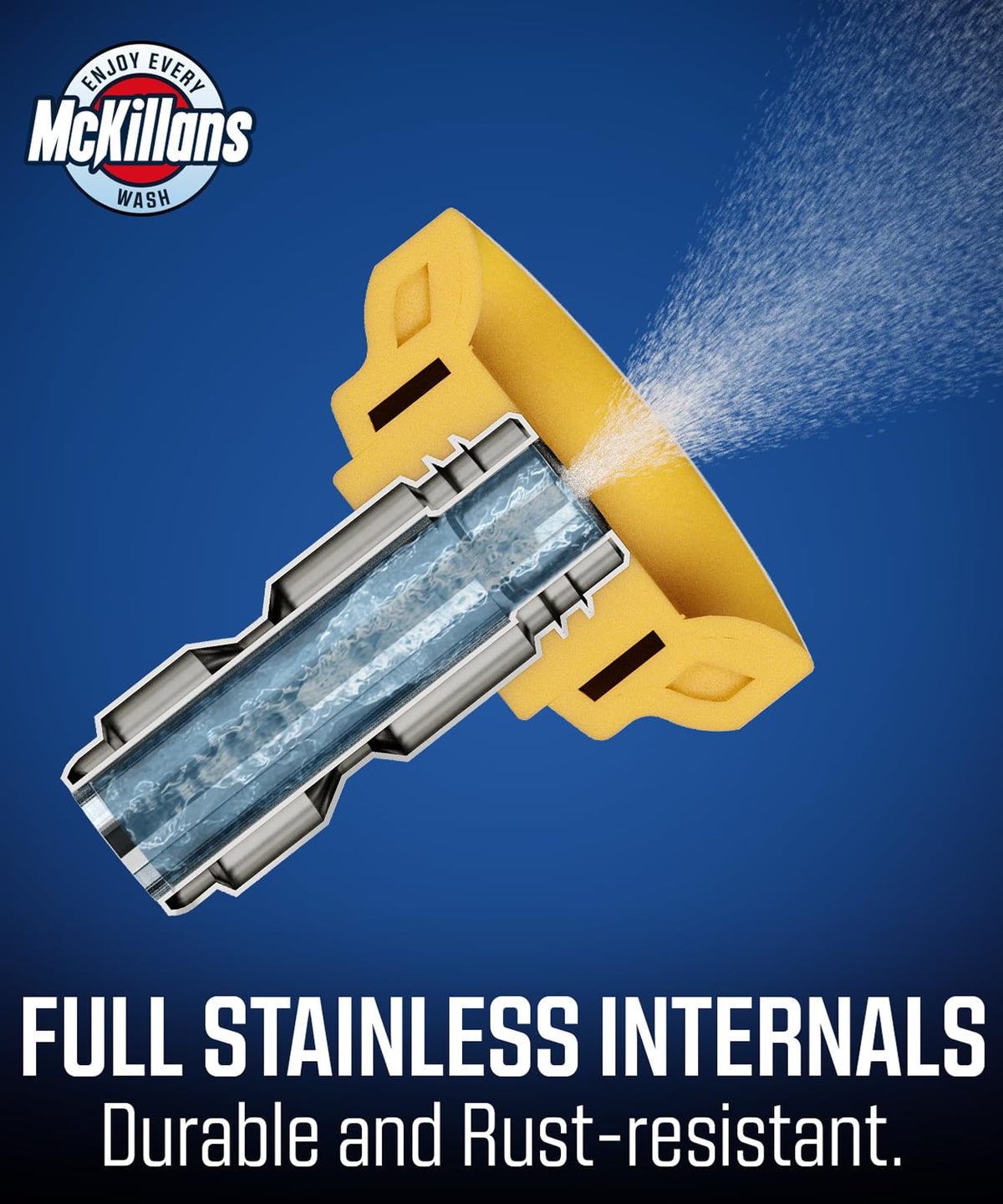 McKillans 304 stainless interior resists corrosion for long-lasting performance.