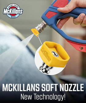 McKillans Soft Nozzles 40° angle balances coverage and gentle wash.