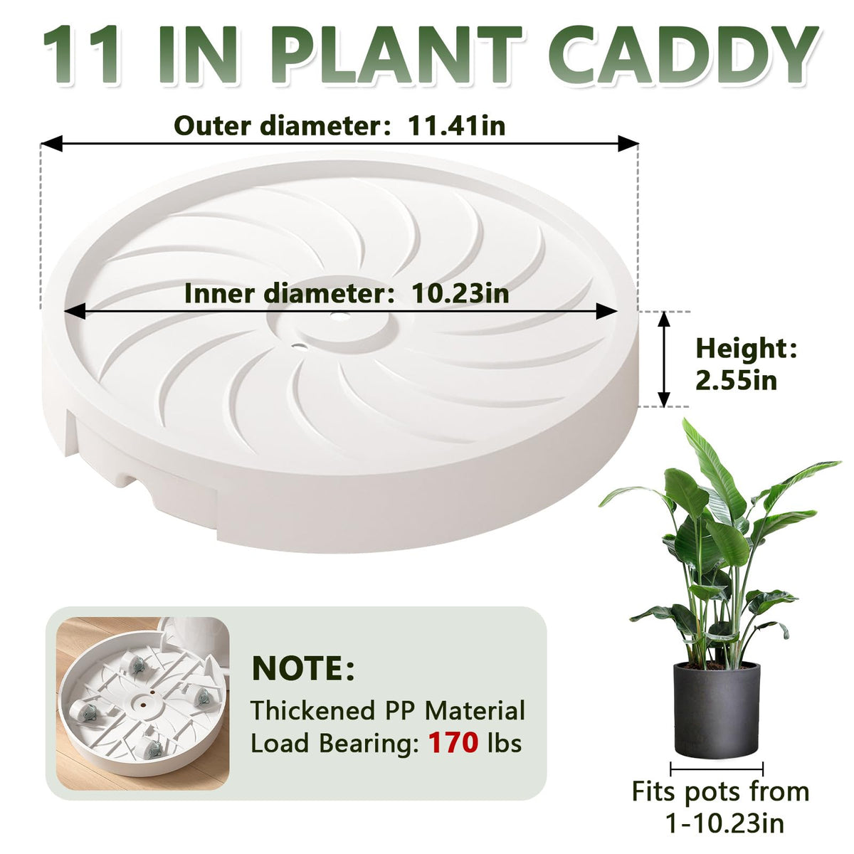 MCleanPin removable drainage tray protects floors by catching excess moisture.