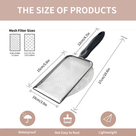 MCSDFN 2-in-1 soil sifter with 2.8mm mesh for debris-free compost.