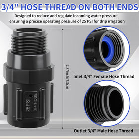 MCSDFN ABS regulator, UV and corrosion resistant for outdoor drip irrigation.
