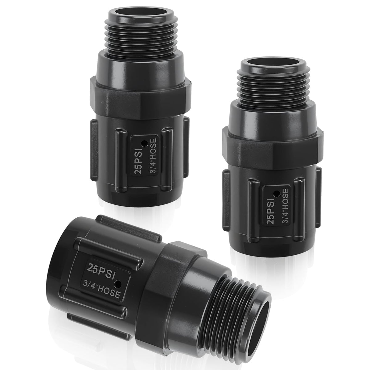 MCSDFN 25 PSI regulator in packaging, helps steady water flow for drip systems.