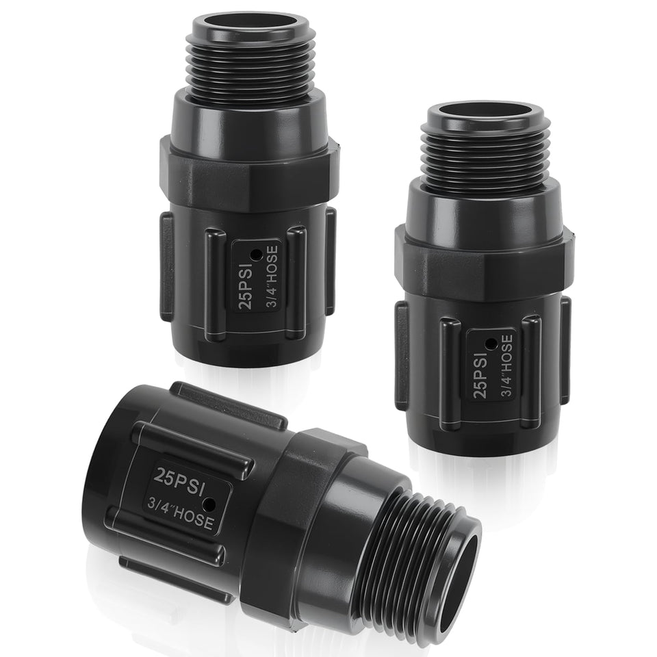 MCSDFN 25 PSI regulator in packaging, helps steady water flow for drip systems.