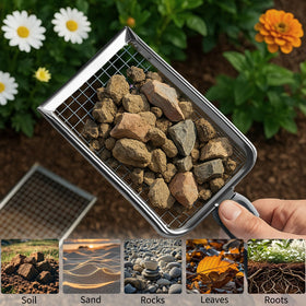 MCSDFN multi-task gardening sifter handles soil, compost, sand, and more.