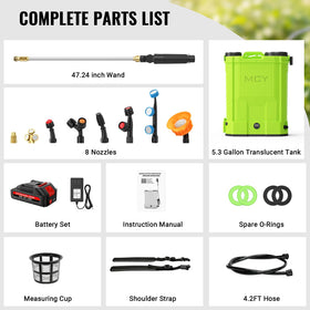 MCY versatile-use sprayer suitable for garden care and outdoor cleaning
