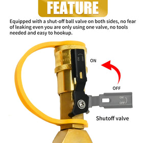 MDEOOSKY brass fittings detail indicating corrosion resistance for long RV use
