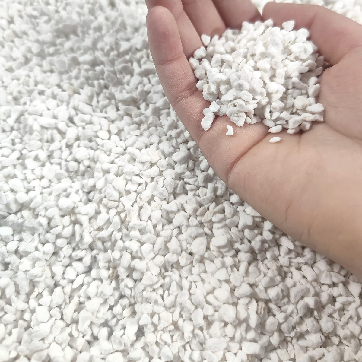 MDPQT perlite 10qt bag close-up showing airy granules for drainage