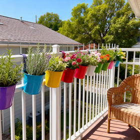 MeCids rust-resistant metal nursery pot for outdoor use