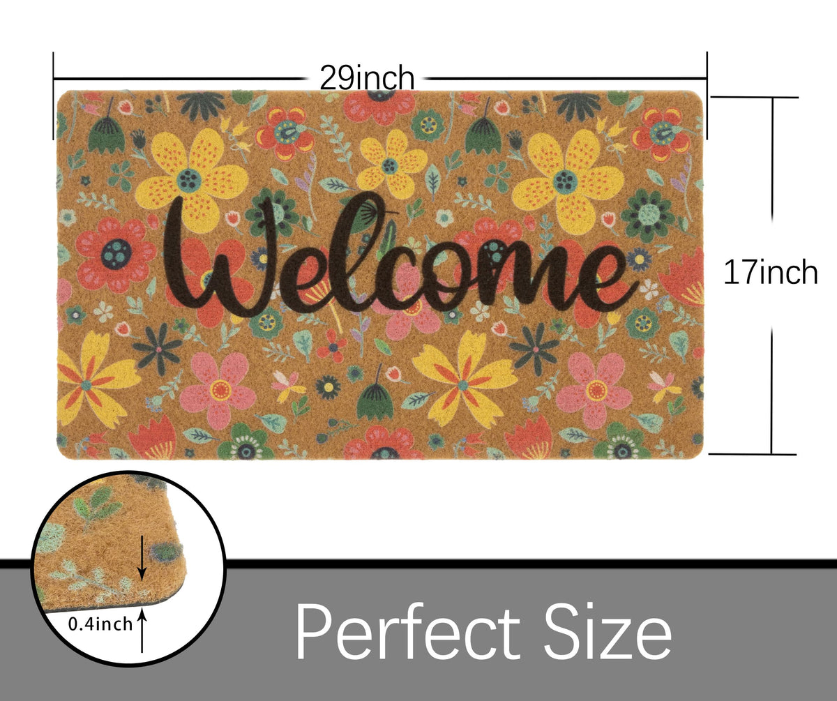 Mealah coir entrance mat designed for outdoor and indoor use