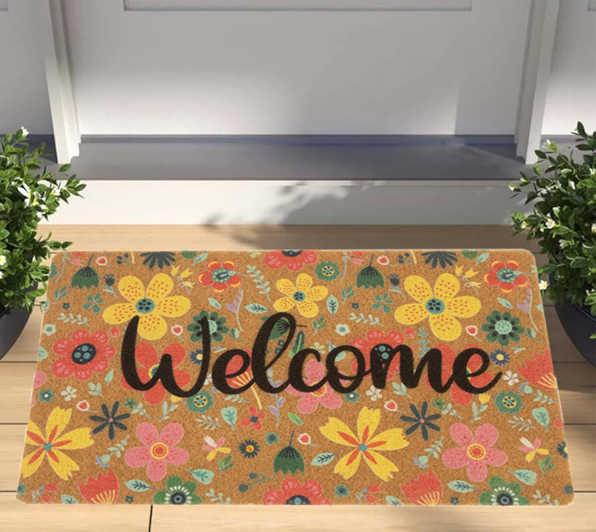 Mealah 17x29 front door mat fits standard entryways