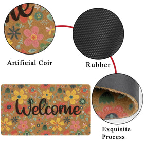 Mealah mat back features non-slip rubber for floor protection