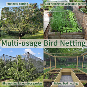 MEANCHEN zip ties included to secure netting to posts for quick installation.