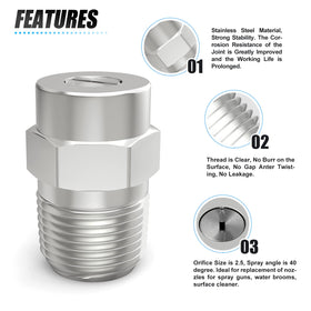 Meanlin 40-degree surface-cleaner-nozzle fits water guns and water brooms