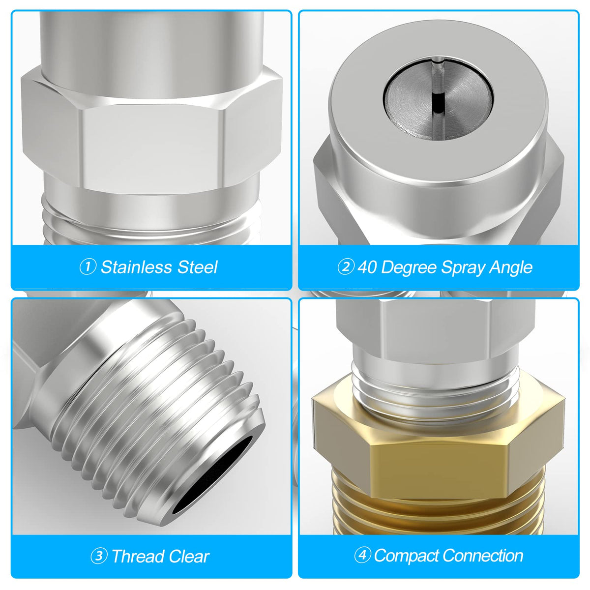 Meanlin 40-degree surface-cleaner-nozzle with 2.5 orifice and 4000 PSI rating