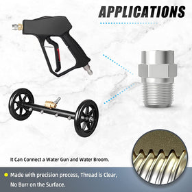 Meanlin 40-degree surface-cleaner-nozzle includes Teflon tape for easy installation