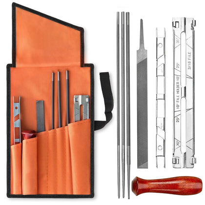 MeasuPro chainsaw sharpening kit round file 5/32 for precise edge restoration.