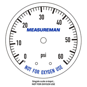 MEASUREMAN 0-60 psi range gauge capturing system pressure quickly