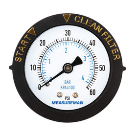 Measureman 2-inch dial front view for clear readings