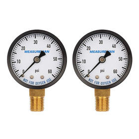 MEASUREMAN 2-inch dry pressure gauge dial for pool and spa filtration readings
