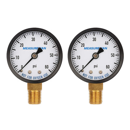 MEASUREMAN 2-inch dry pressure gauge dial for pool and spa filtration readings