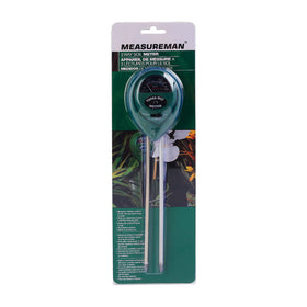 MEASUREMAN 3-in-1 soil tester measuring moisture for better watering decisions.