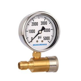 Measureman gauge dial close-up highlighting legible numerals for quick monitoring