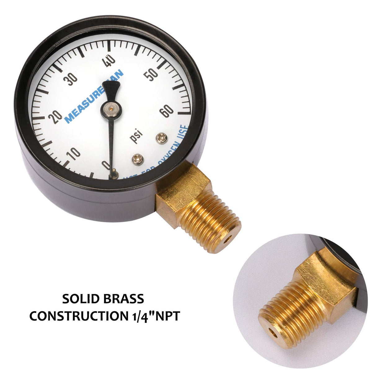 MEASUREMAN two-pack dry pressure gauges for versatile use