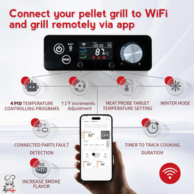Meatender PID controller with remote probes for accurate meat temperature monitoring