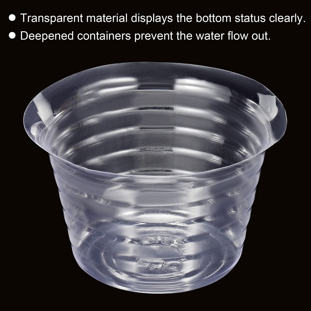 Meccanixity plant saucer displays bottom status and decorative rocks.