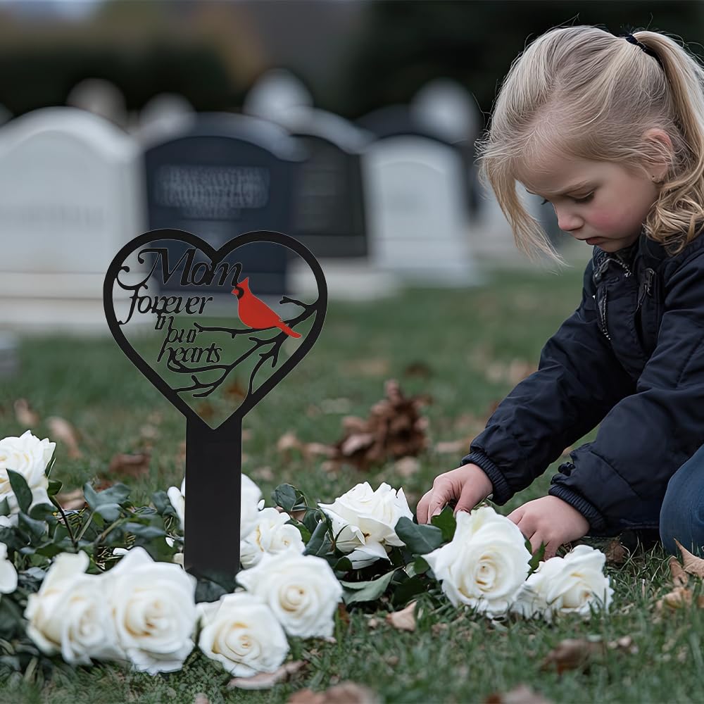 Meckerni cemetery decor with heart design enhances outdoor memorial spaces