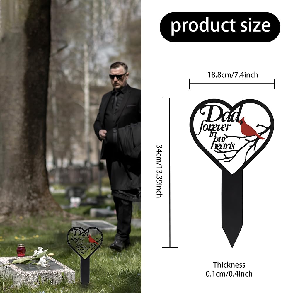 Meckerni memorial plaque stake displaying 13.4 by 7.4 inches on grass.