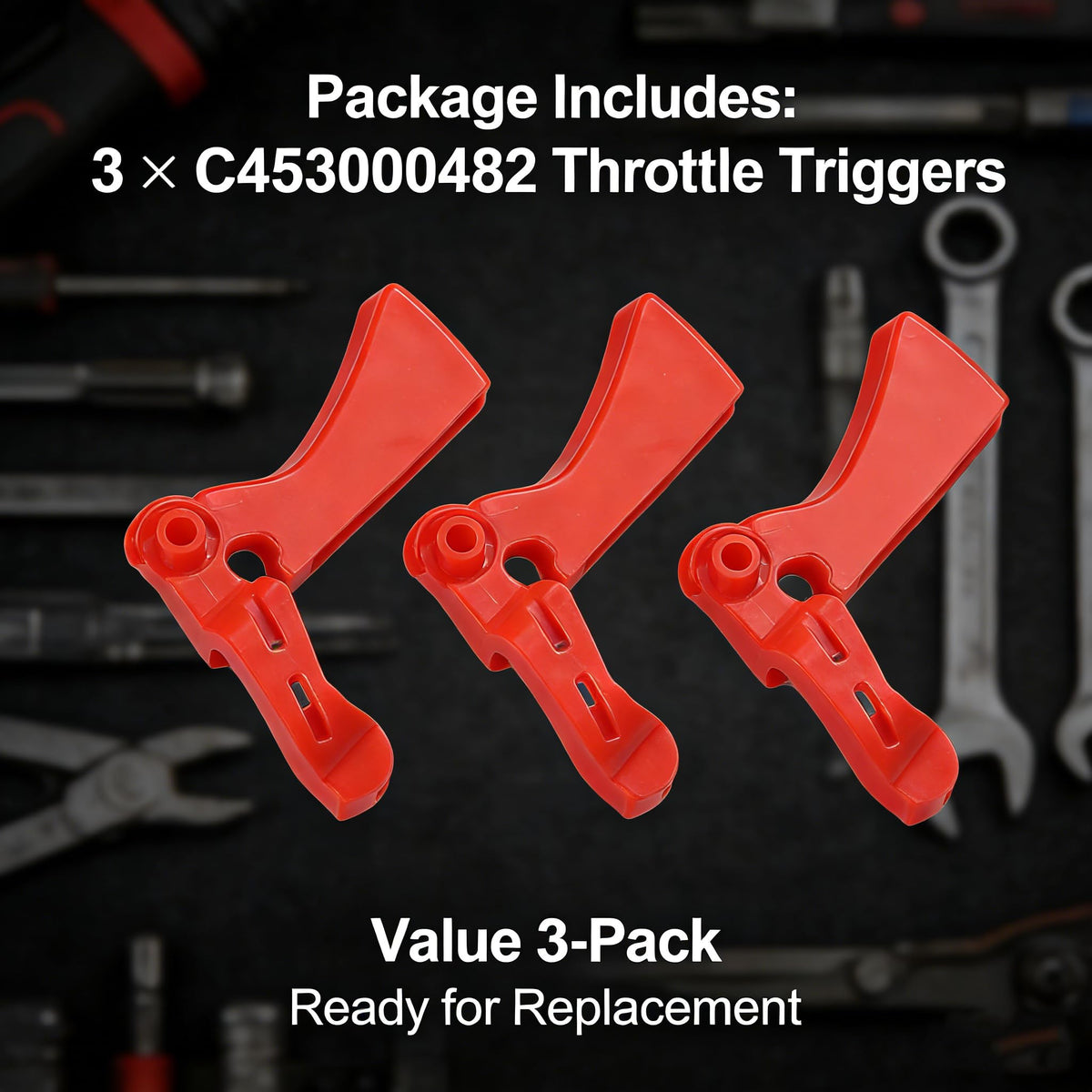 Meckparts three-pack throttle triggers to save time on maintenance